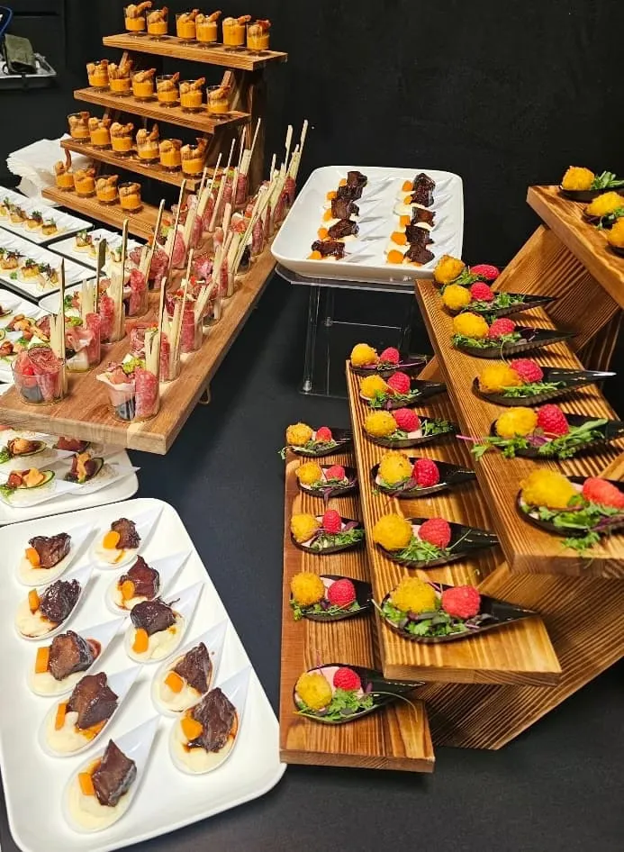 Gourmet catering hors d'oeuvres