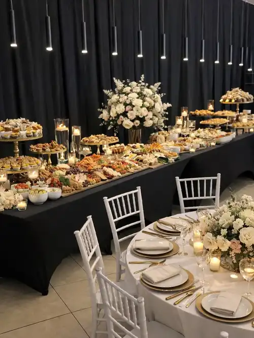 Grazing table display for catered events at Wanderlust Las Vegas